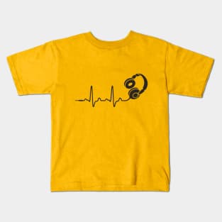 Headphone Heartbeat Kids T-Shirt